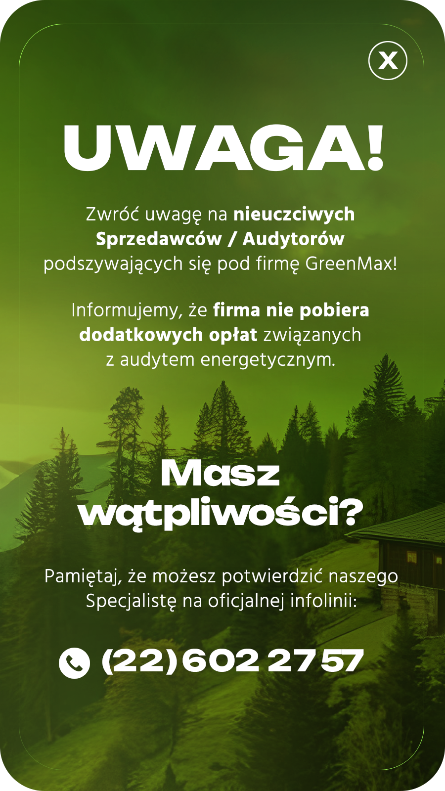Komunikat GreenMAX